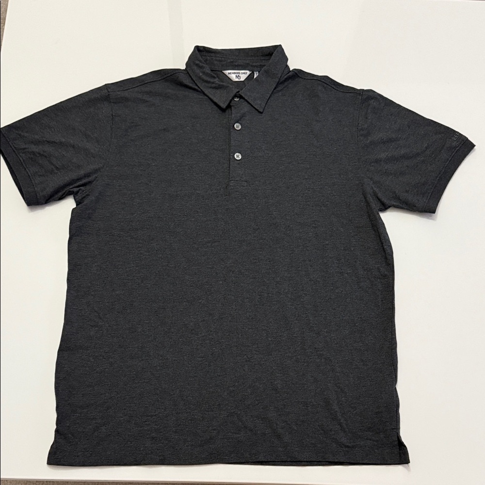 Members Only Charcoal Polo Shirt for Men Sz XL New without label - Picture 2 of 10